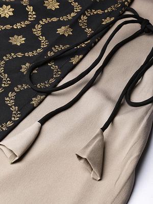 gold print straight kurta - 16719799 - Standard Image - 5
