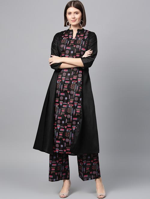 printed a-line kurta - 16719807 - Standard Image - 1