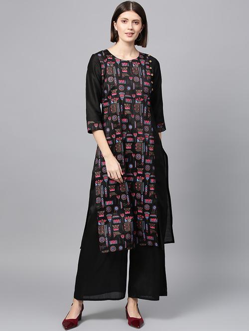 printed straight kurta - 16719808 - Standard Image - 1
