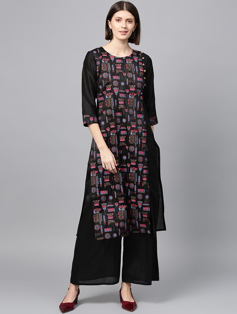 printed straight kurta - 16719808 - Zoom Image - 1
