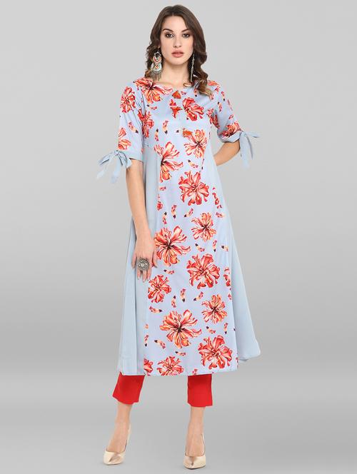 floral a-line kurta - 16719847 - Standard Image - 1