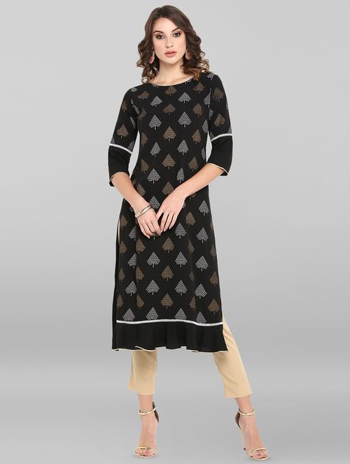 printed straight kurta - 16719849 - Standard Image - 1