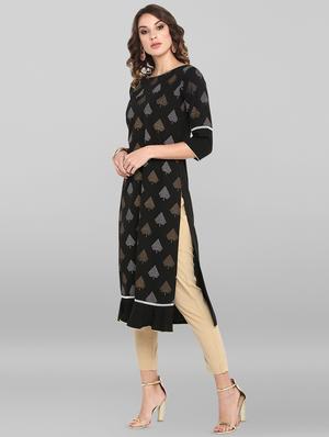 printed straight kurta - 16719849 - Standard Image - 2