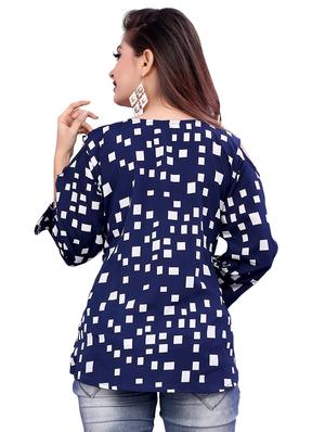 cold shoulder geometric top - 16720160 - Standard Image - 3