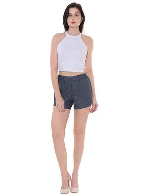 high rise pleated hot pants - 16720184 - Standard Image - 4