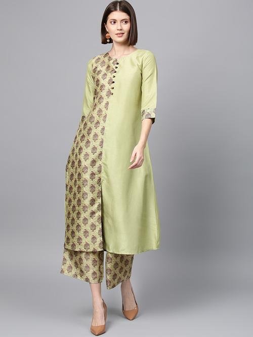 printed kurta palazzo set - 16720522 - Standard Image - 1