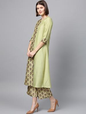 printed kurta palazzo set - 16720522 - Standard Image - 2