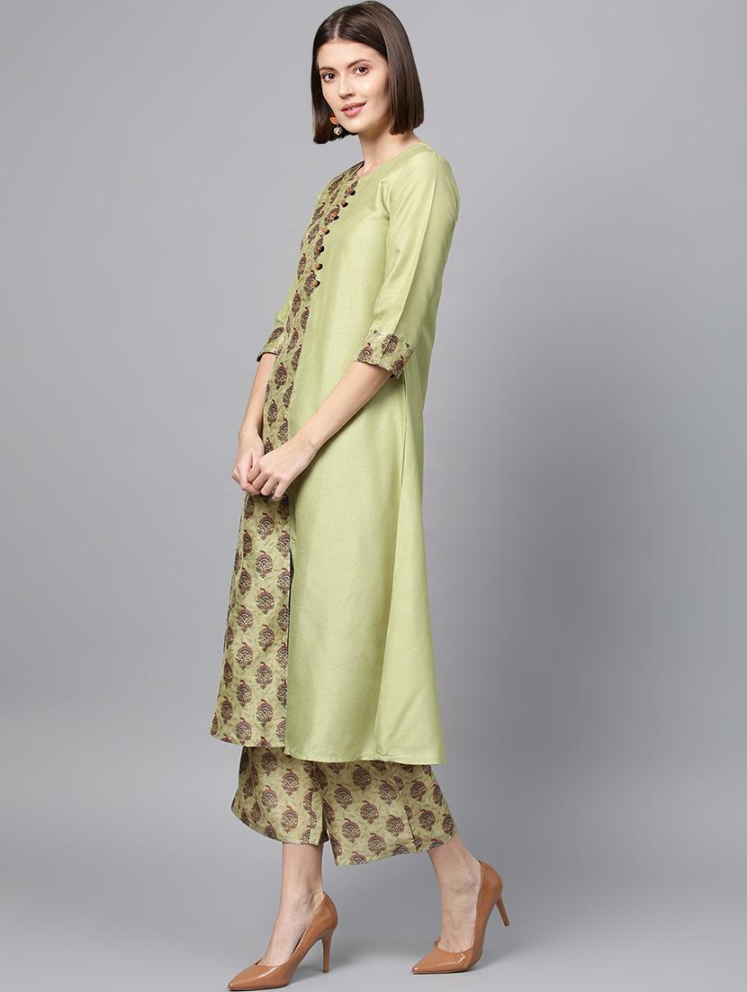 printed kurta palazzo set - 16720522 - Zoom Image - 2