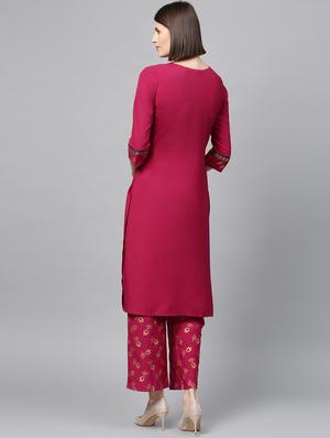 floral kurta palazzo set - 16720527 - Standard Image - 3