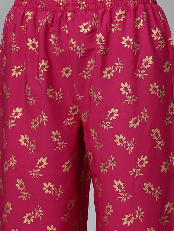 floral kurta palazzo set - 16720527 - Zoom Image - 5