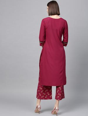 floral kurta palazzo set - 16720530 - Standard Image - 3