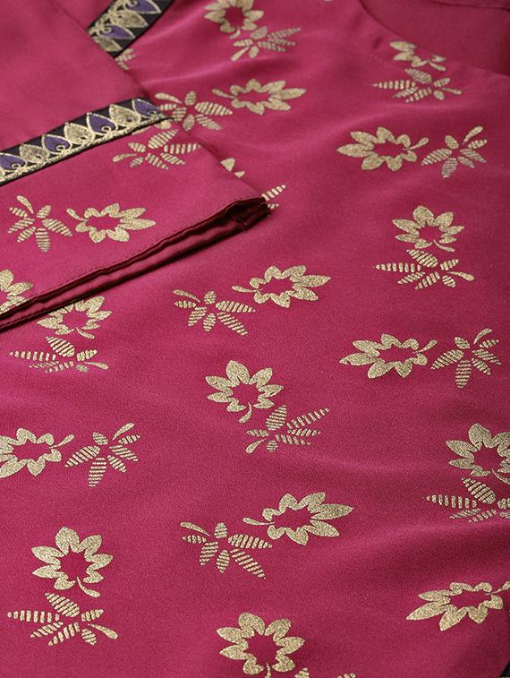 floral kurta palazzo set - 16720530 - Zoom Image - 4