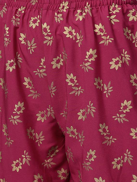floral kurta palazzo set - 16720530 - Zoom Image - 5