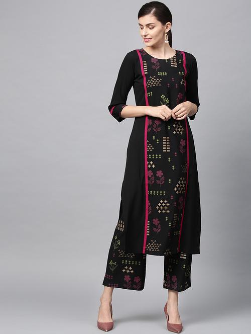 printed kurta palazzo set - 16720531 - Standard Image - 1