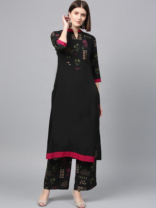 printed kurta palazzo set - 16720532 - Standard Image - 1