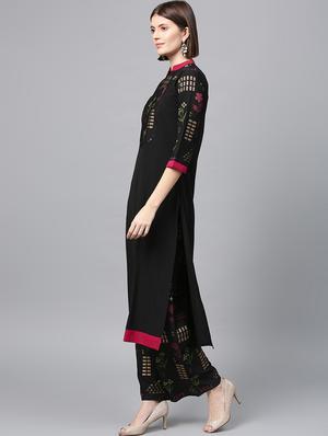 printed kurta palazzo set - 16720532 - Standard Image - 2