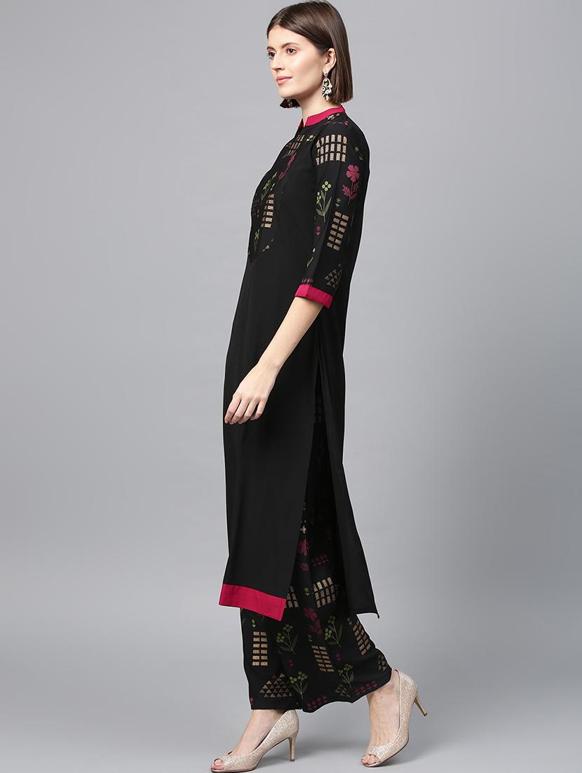 printed kurta palazzo set - 16720532 - Zoom Image - 2