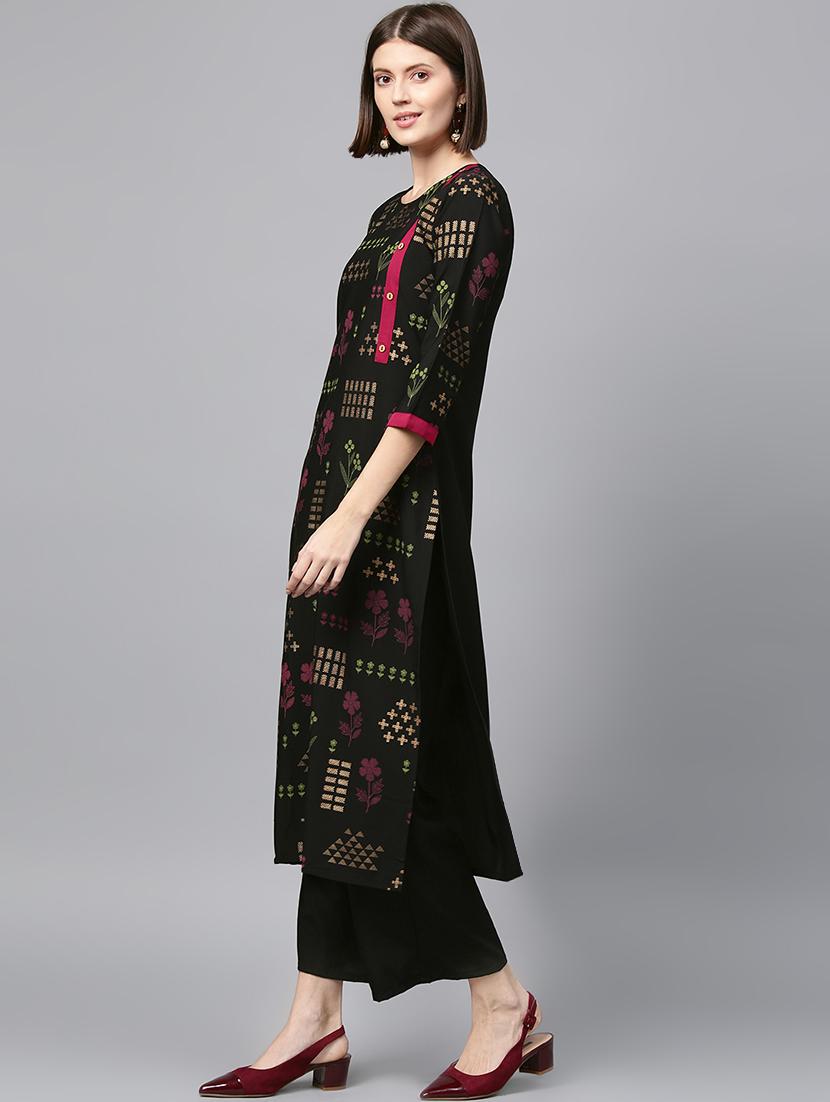 block print kurta palazzo set - 16720533 - Zoom Image - 2