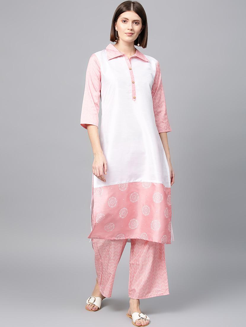 solid kurta palazzo set - 16720542 - Zoom Image - 1