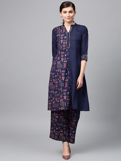 block print kurta palazzo set - 16720547 - Standard Image - 1