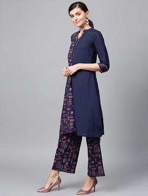 block print kurta palazzo set - 16720547 - Standard Image - 2