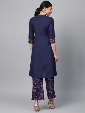block print kurta palazzo set - 16720547 - Standard Image - 3