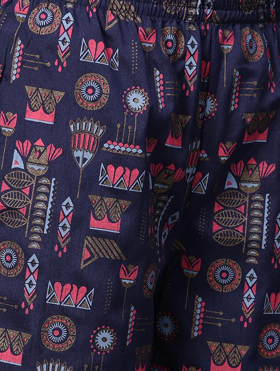 block print kurta palazzo set - 16720547 - Zoom Image - 5