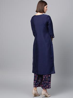 block print kurta palazzo set - 16720549 - Standard Image - 3