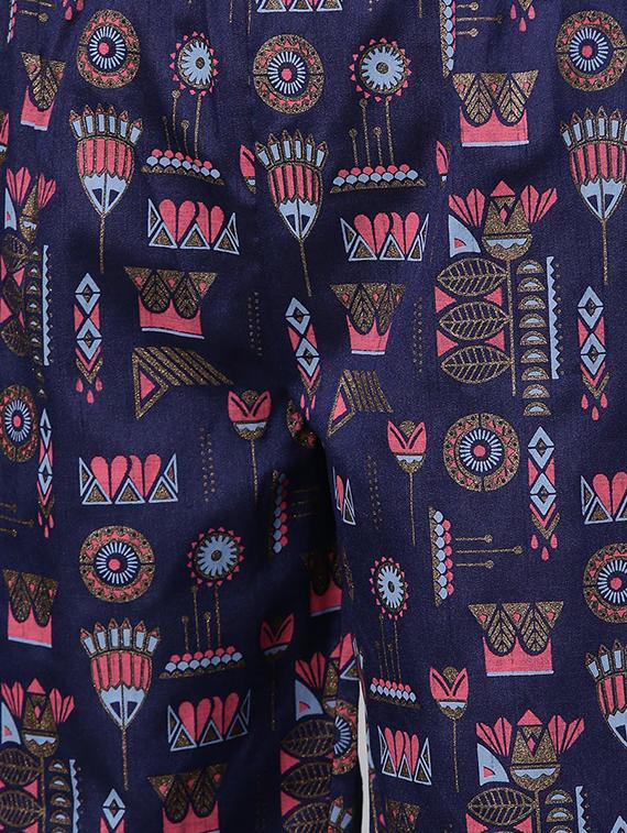 block print kurta palazzo set - 16720549 - Zoom Image - 5
