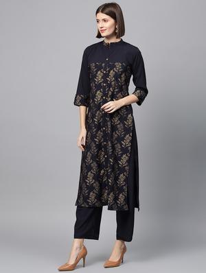 block print kurta palazzo set - 16720556 - Standard Image - 2