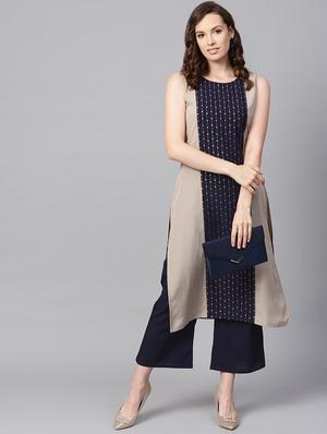 contrast kurta palazzo set - 16720563 - Standard Image - 4