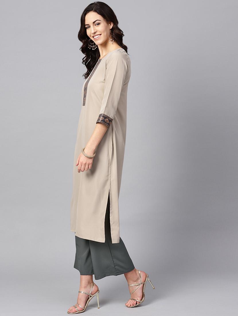 solid kurta palazzo set - 16720569 - Zoom Image - 2