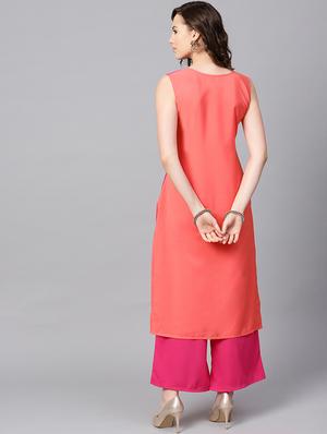contrast kurta palazzo set - 16720573 - Standard Image - 3