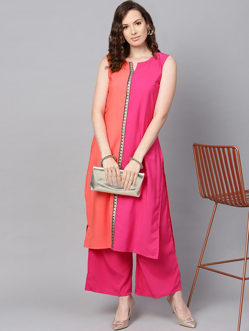 contrast kurta palazzo set - 16720573 - Zoom Image - 4