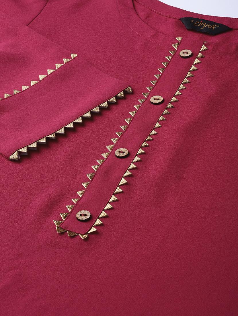 high low kurta palazzo set - 16720580 - Zoom Image - 5