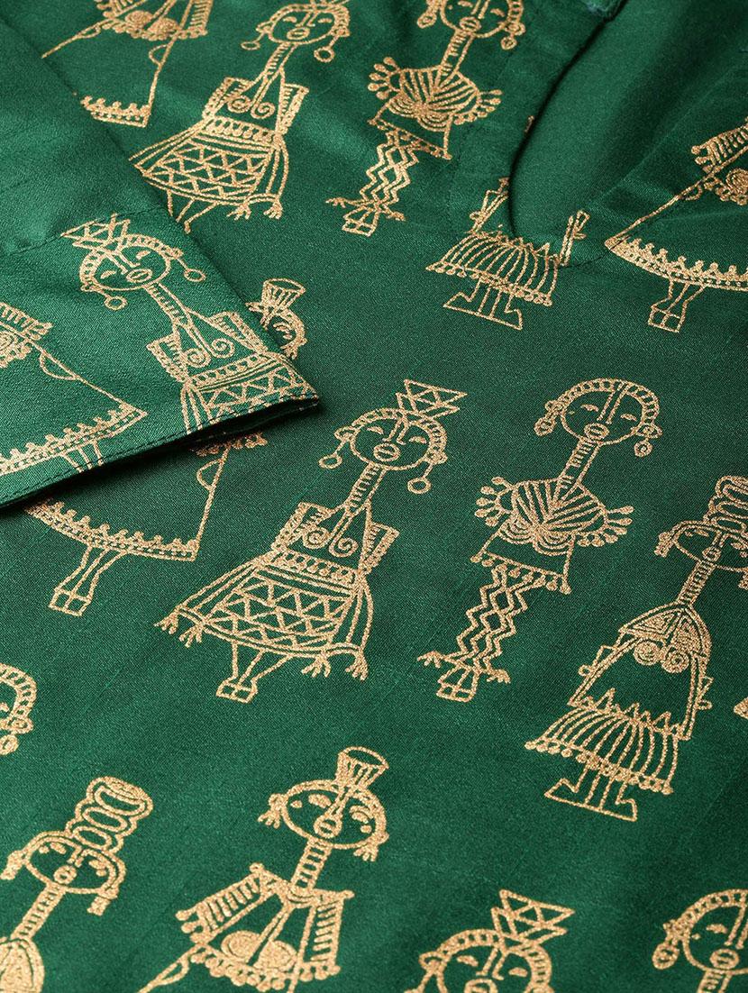 foil print kurta pant set - 16720587 - Zoom Image - 6