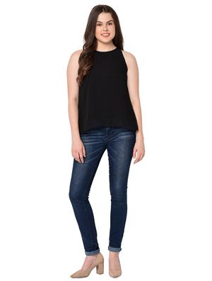 round neck solid top - 16720619 - Standard Image - 4