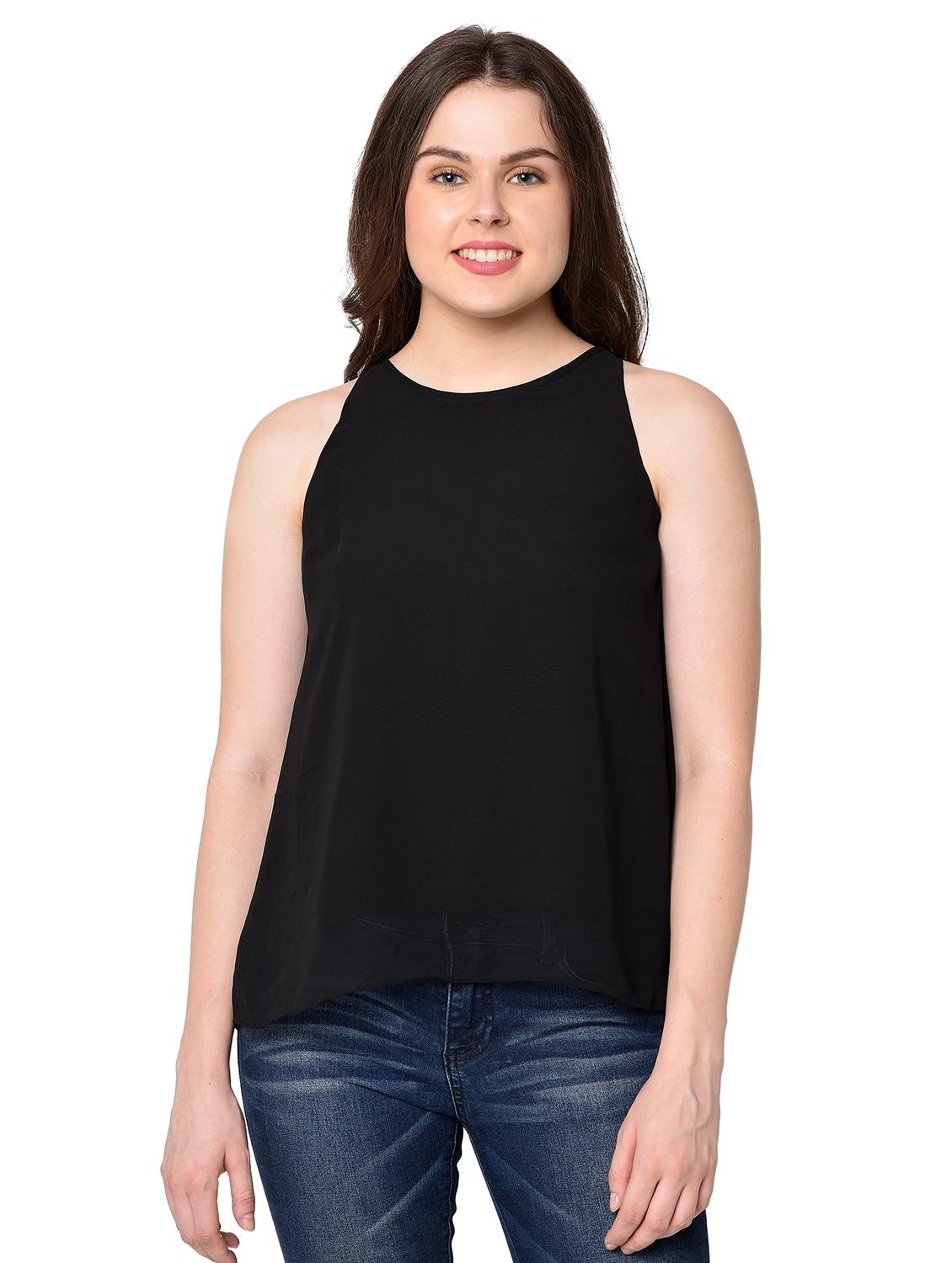 round neck solid top - 16720619 - Zoom Image - 1