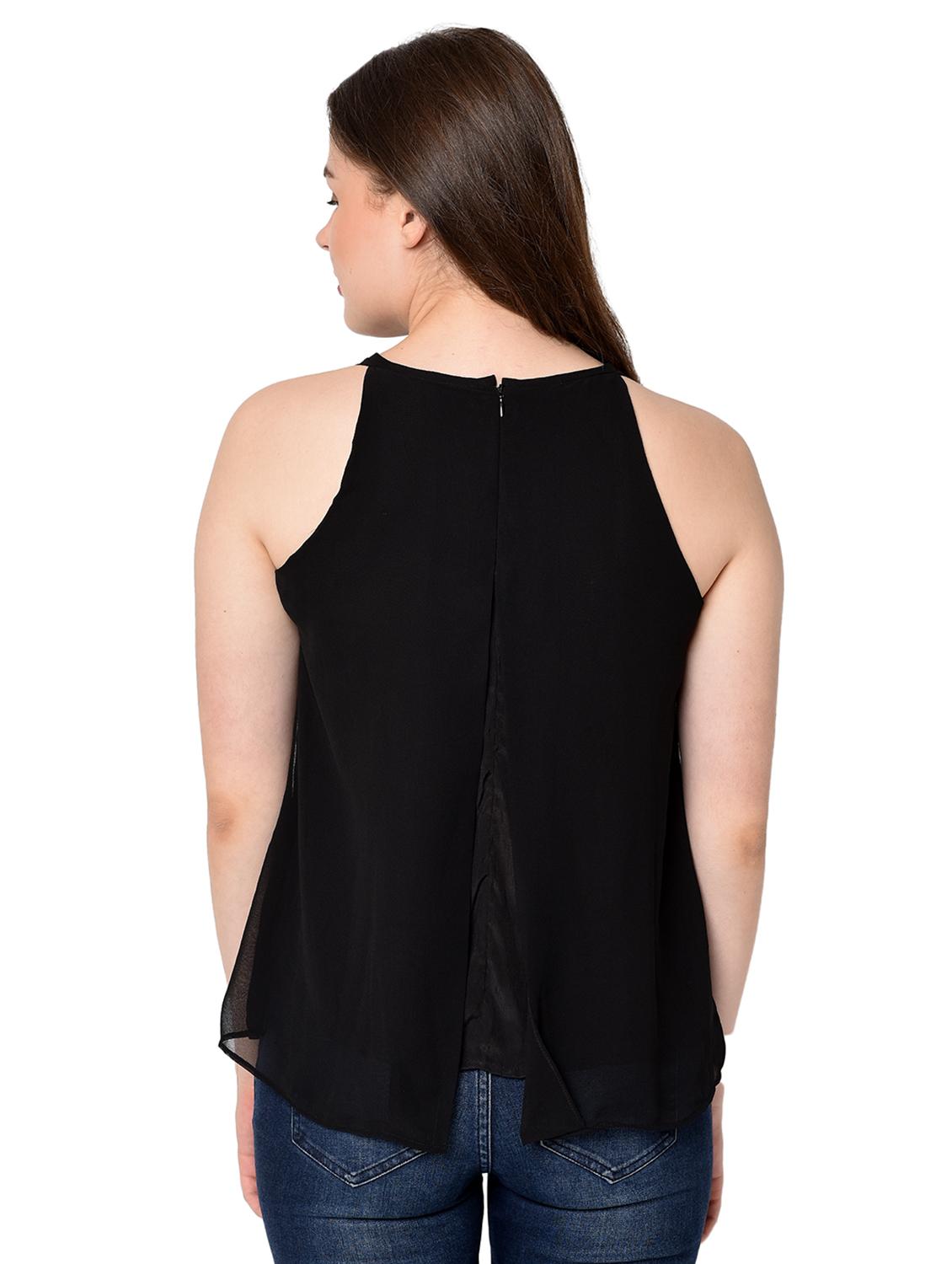 round neck solid top - 16720619 - Zoom Image - 3
