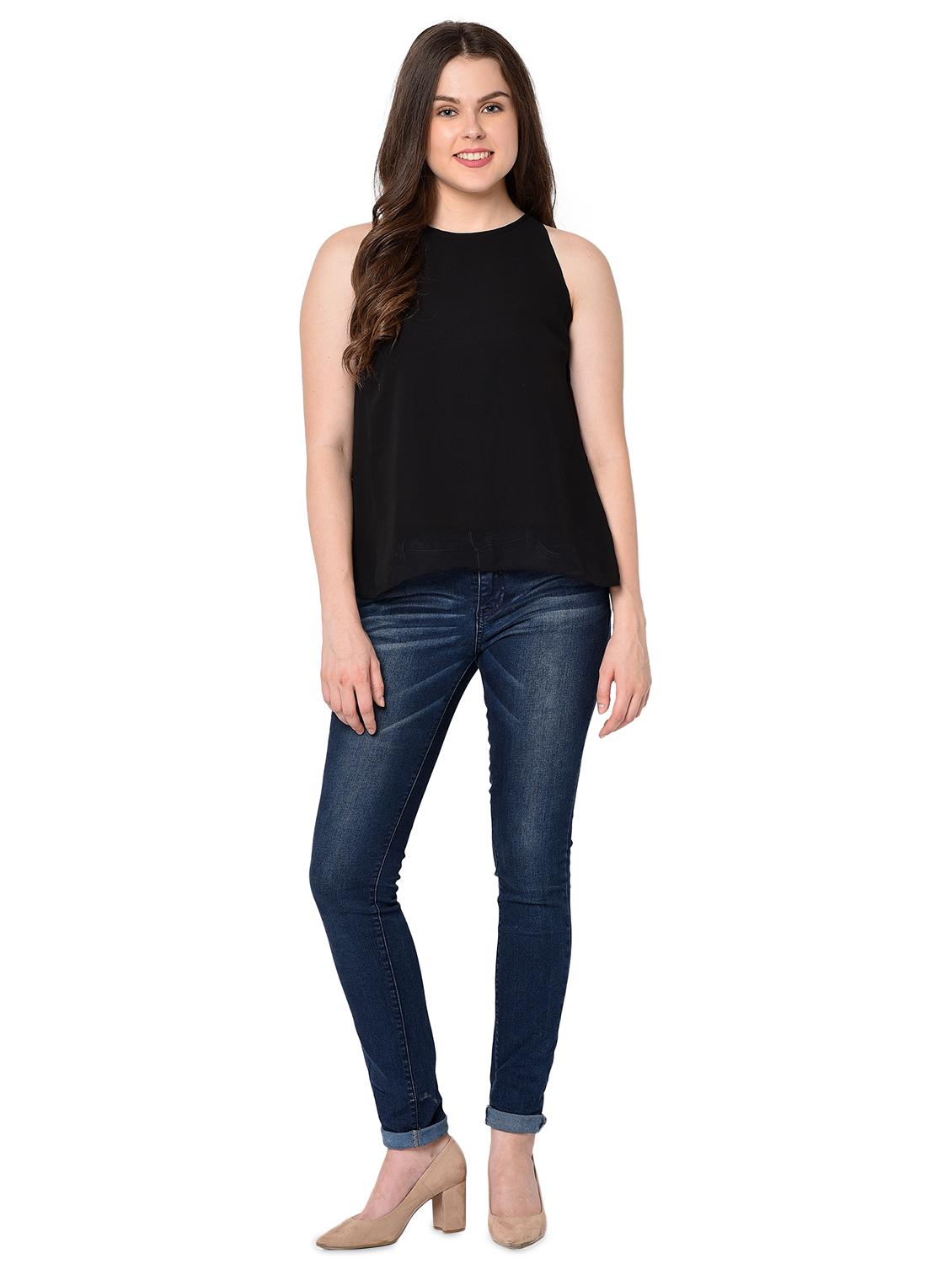 round neck solid top - 16720619 - Zoom Image - 4