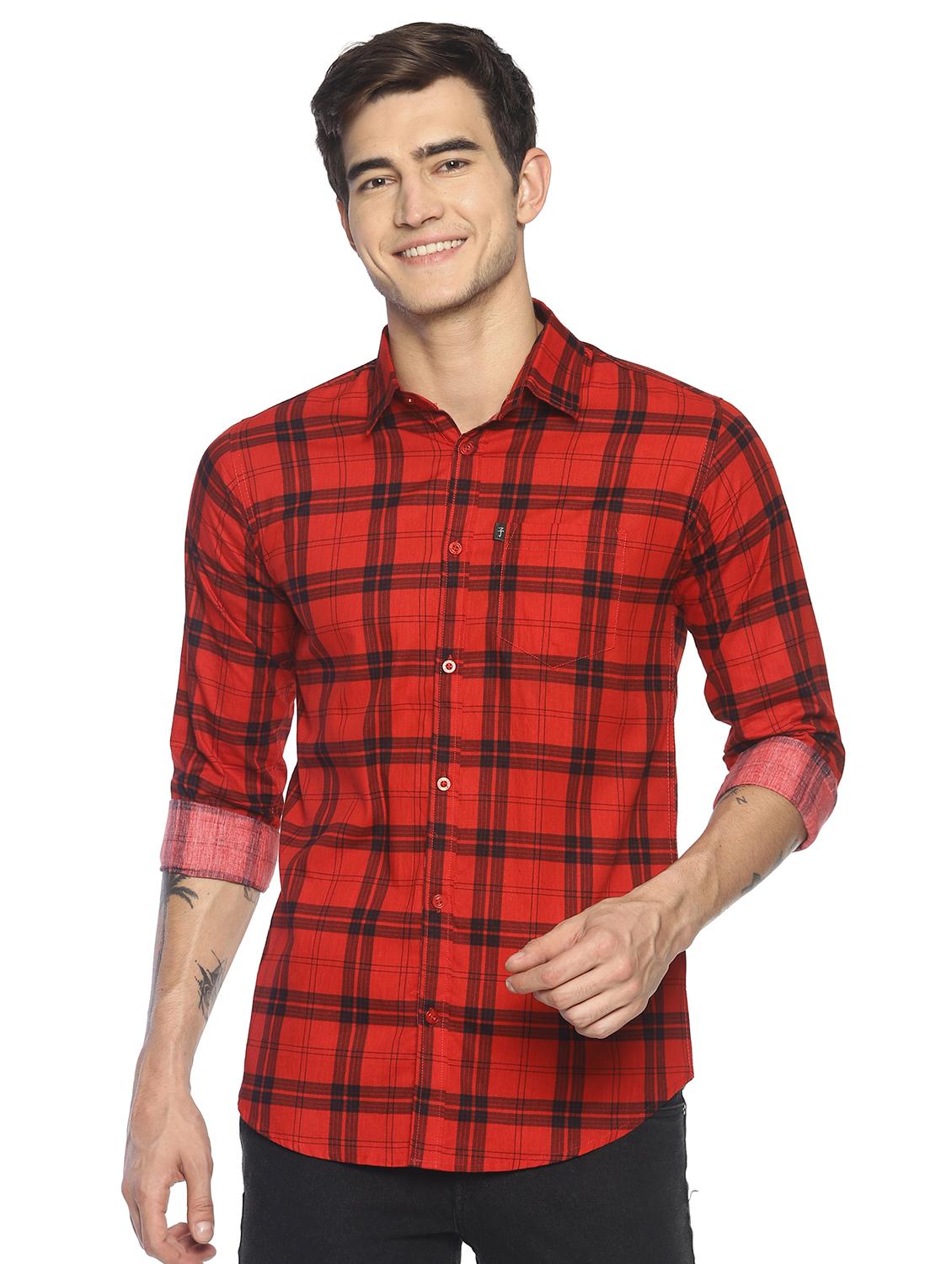 red checkered casual shirt - 16721125 - Zoom Image - 1