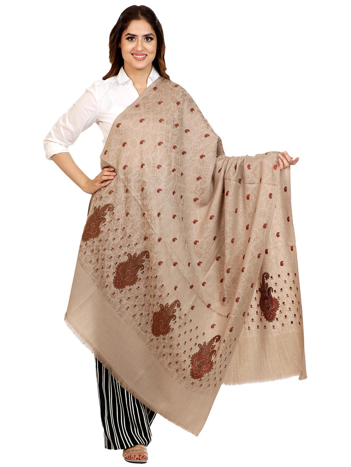 embroidered pashmina shawl - 16721182 - Zoom Image - 1