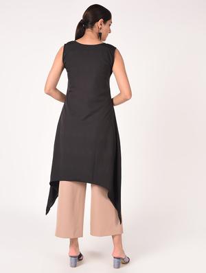 striped asymmetric kurta - 16721199 - Standard Image - 3