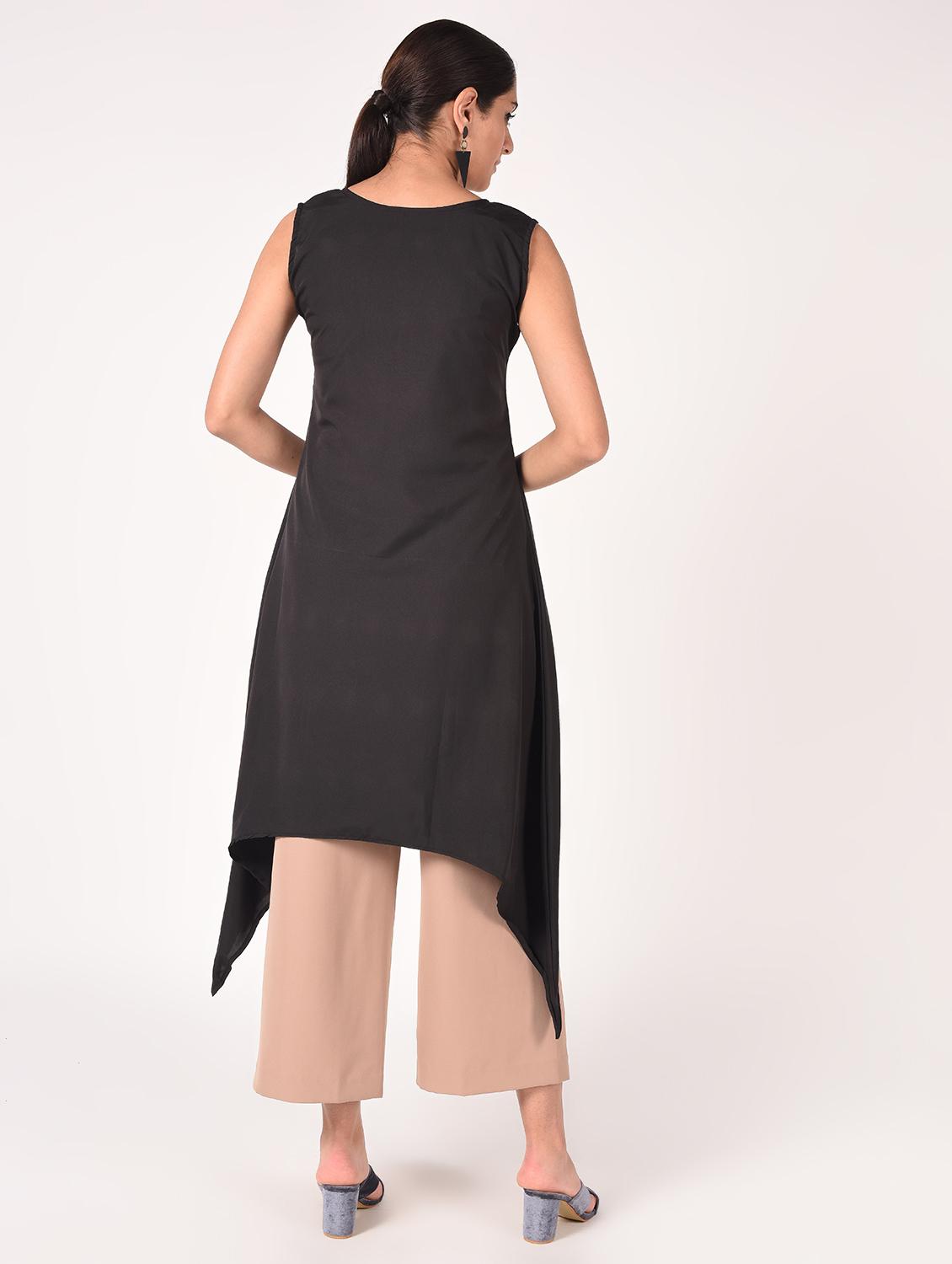 striped asymmetric kurta - 16721199 - Zoom Image - 3