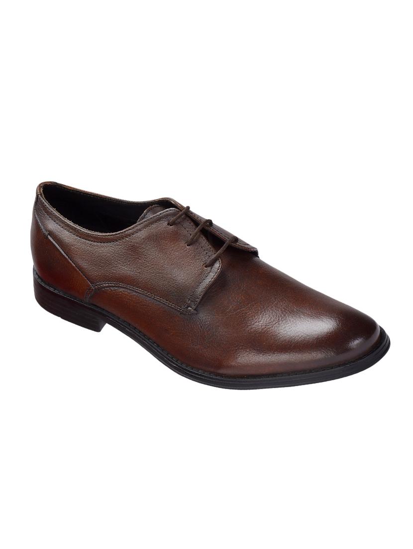 brown leather lace-up derbys - 16721220 - Zoom Image - 1