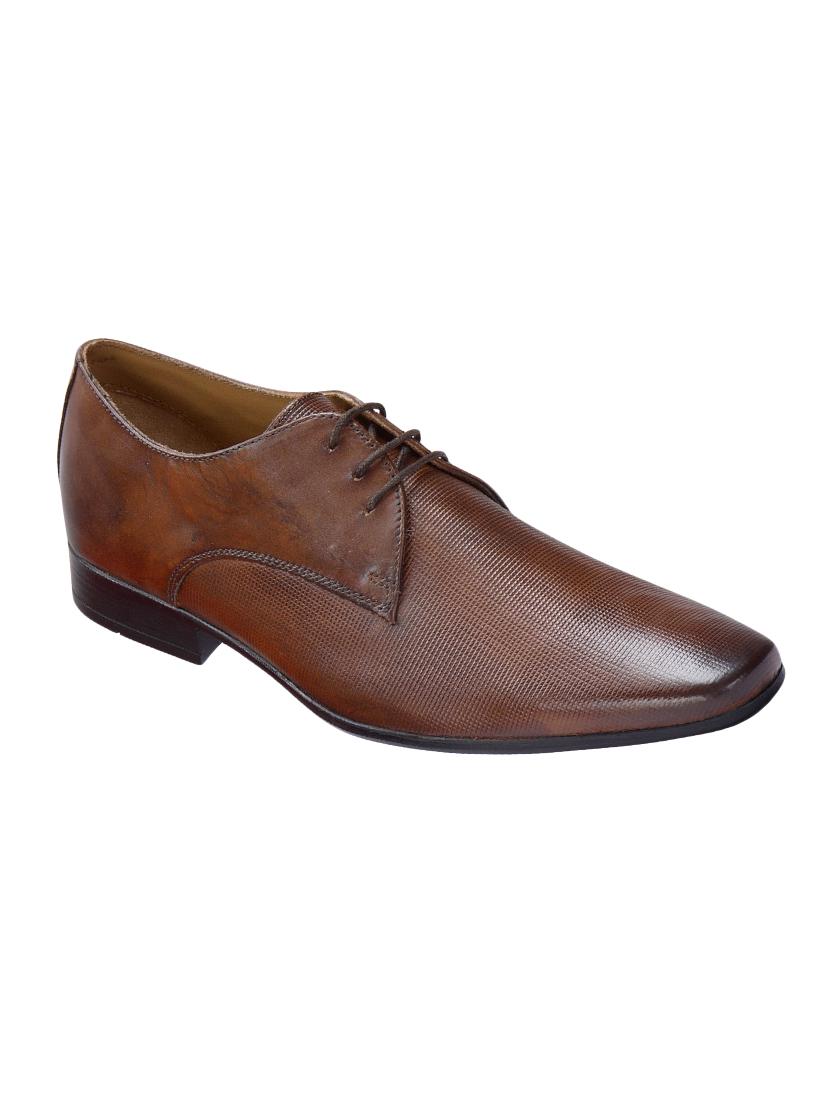 tan leather lace-up derbys - 16721221 - Zoom Image - 1