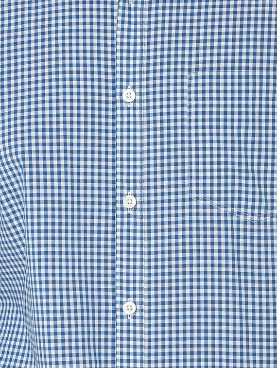 blue checkered casual shirt - 16721521 - Zoom Image - 4