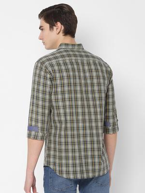 grey checkered casual shirt - 16721522 - Standard Image - 2