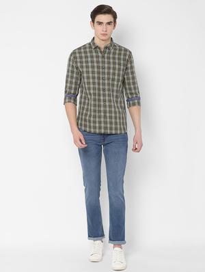 grey checkered casual shirt - 16721522 - Standard Image - 3