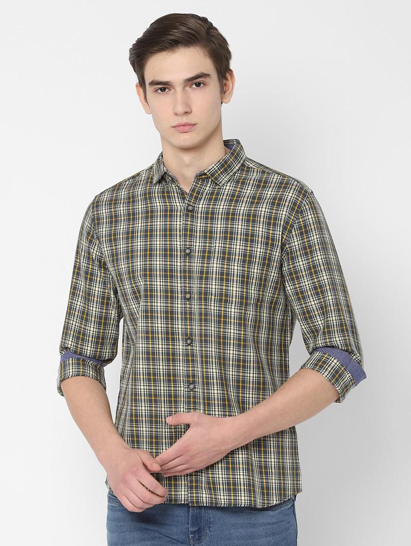 grey checkered casual shirt - 16721522 - Zoom Image - 1